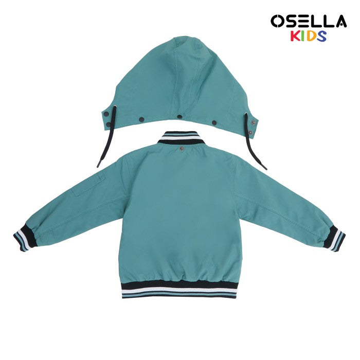 Osella Kids Boy Earth Bomber Jacket In Wasabi Green
