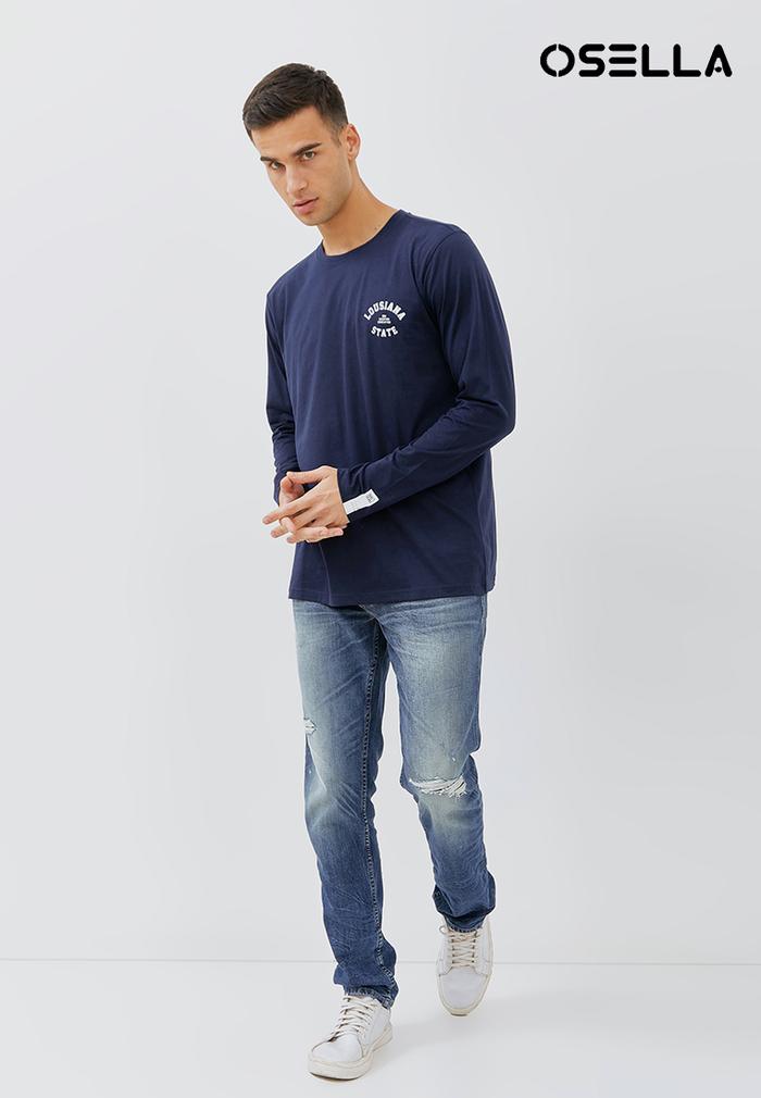 Osella Baju Pria Tshirt Louisiana in Navy