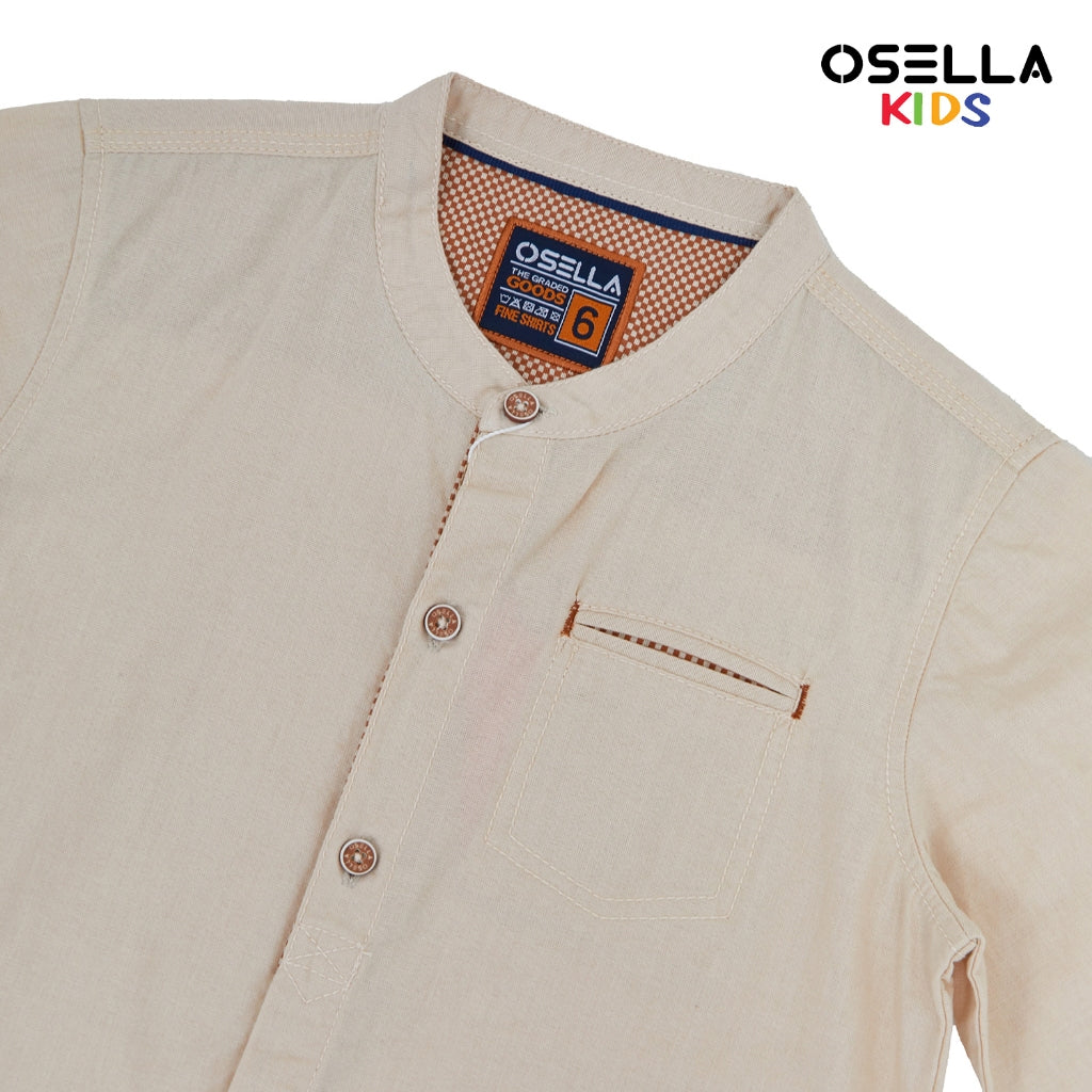 Osella Kids Boy Desert Collection Long Slevee Shirt In Beige