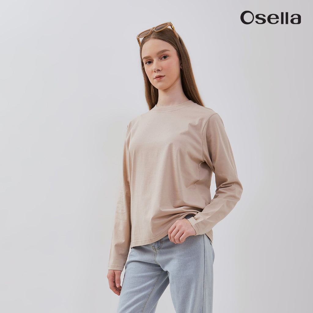 Osella Basic Long Sleeve T-Shirt 31775001 | Atasan Basic Lengan Panjang
