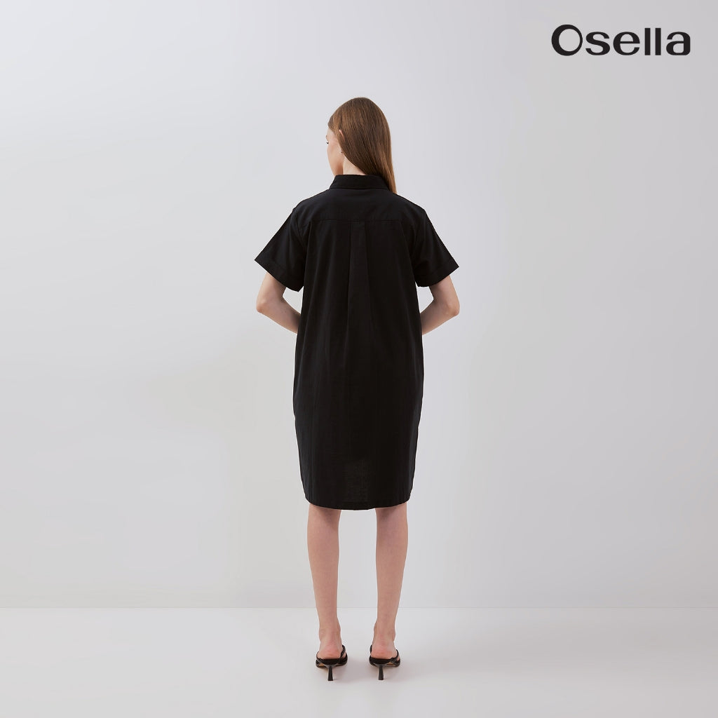 Osella Short Sleeve Polo Collared Mini Dress 21565001 | Mini Dress Polo Lengan Pendek Perempuan