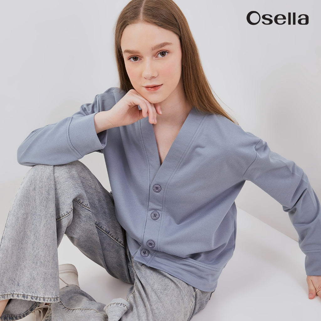 Osella Basic Cerdigan 31625001 | Outer Wanita Rajut Lengan Panjang