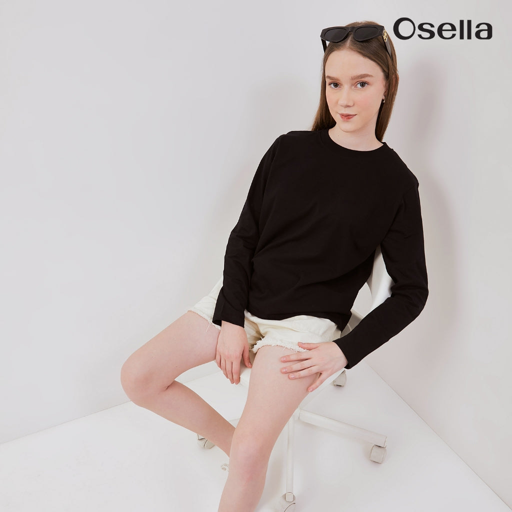 Osella Basic Long Sleeve T-Shirt 31775001 | Atasan Basic Lengan Panjang