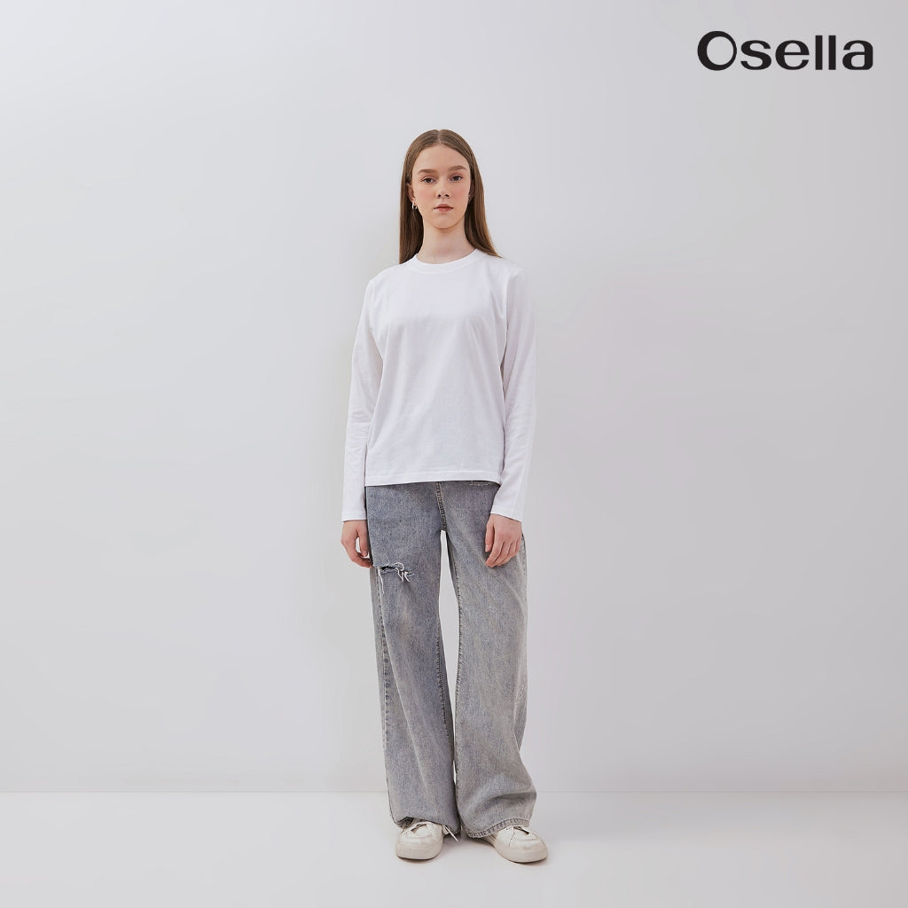 Osella Basic Long Sleeve T-Shirt 31775001 | Atasan Basic Lengan Panjang