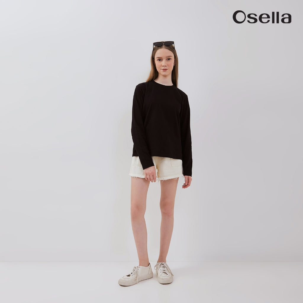 Osella Basic Long Sleeve T-Shirt 31775001 | Atasan Basic Lengan Panjang