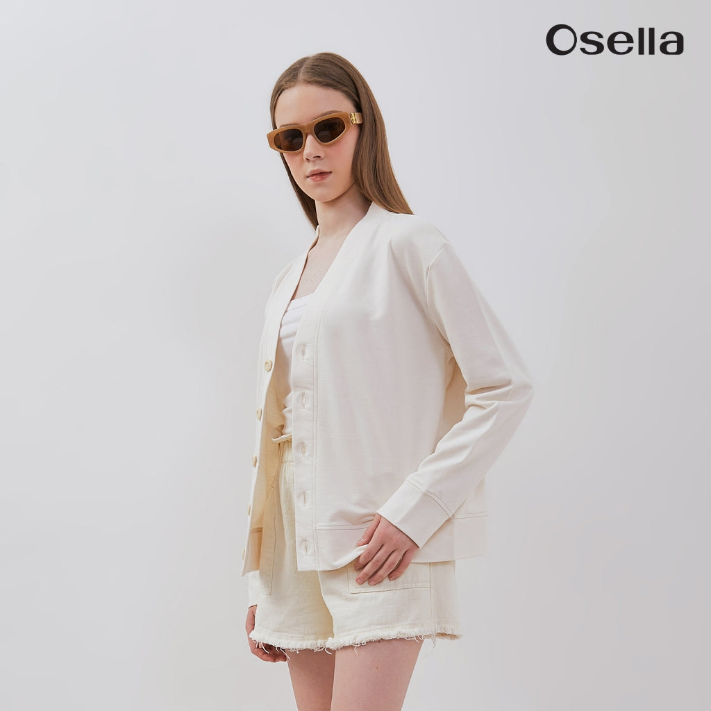 Osella Basic Cerdigan 31625001 | Outer Wanita Rajut Lengan Panjang