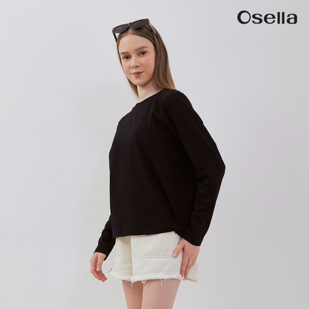 Osella Basic Long Sleeve T-Shirt 31775001 | Atasan Basic Lengan Panjang