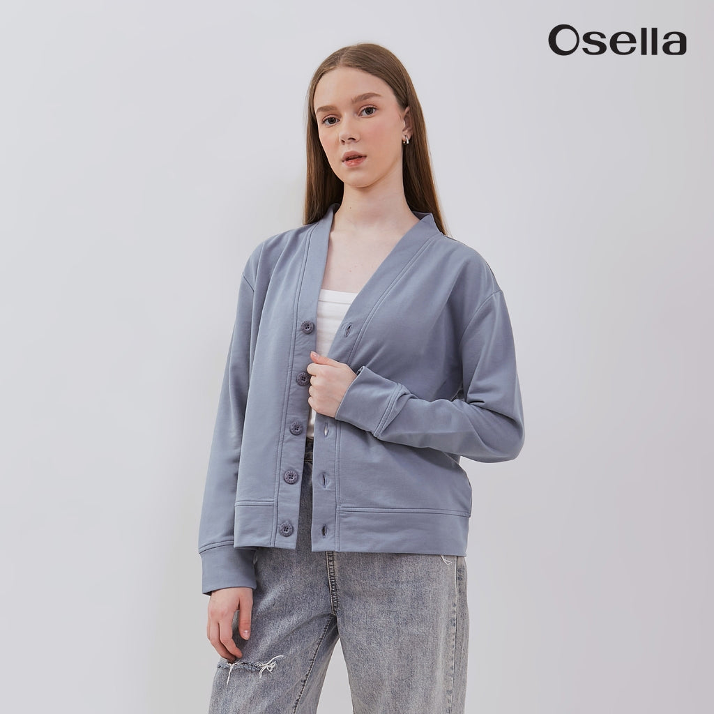 Osella Basic Cerdigan 31625001 | Outer Wanita Rajut Lengan Panjang