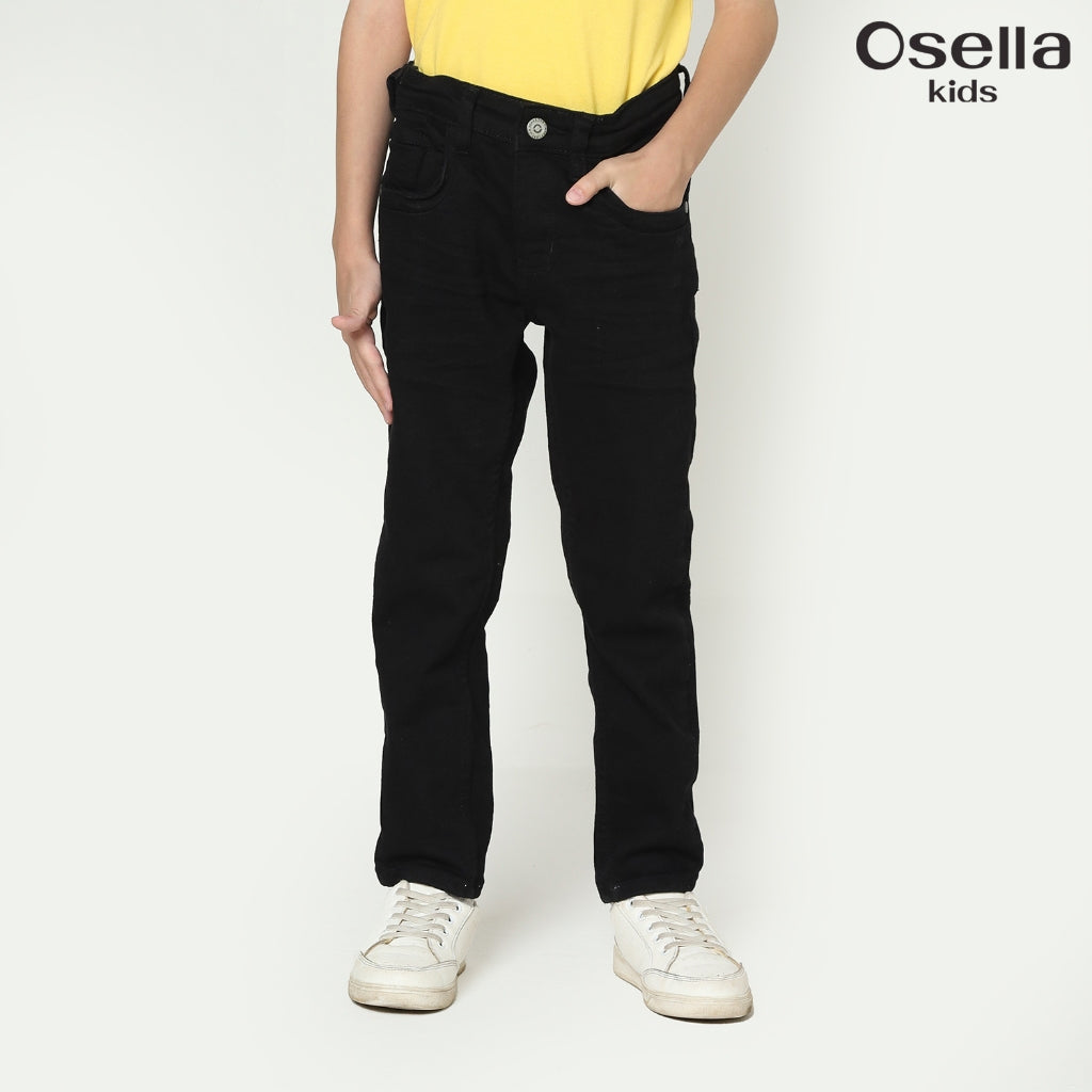 Osella Henry Denim Long Pants in Black Denim 128O500643 | Celana Denim Panjang Anak Laki Laki
