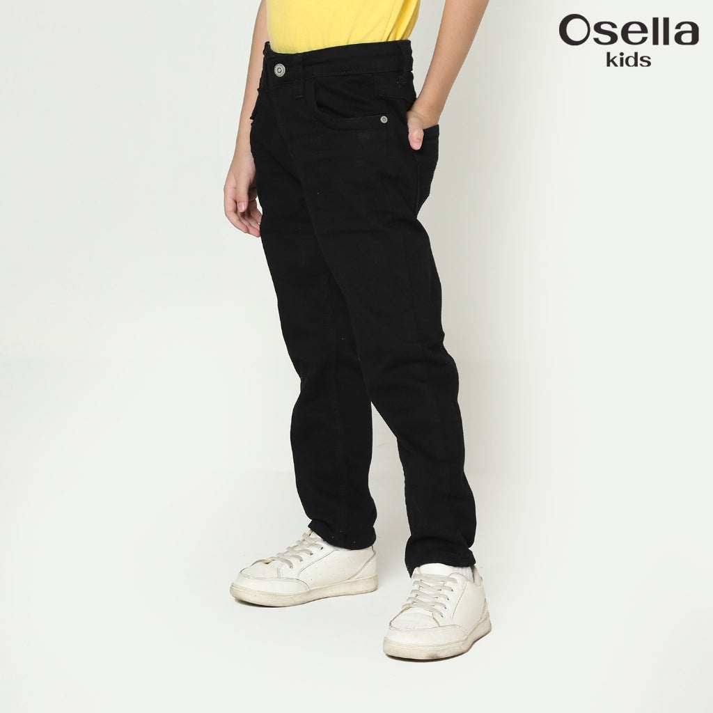 Osella Henry Denim Long Pants in Black Denim 128O500643 | Celana Denim Panjang Anak Laki Laki