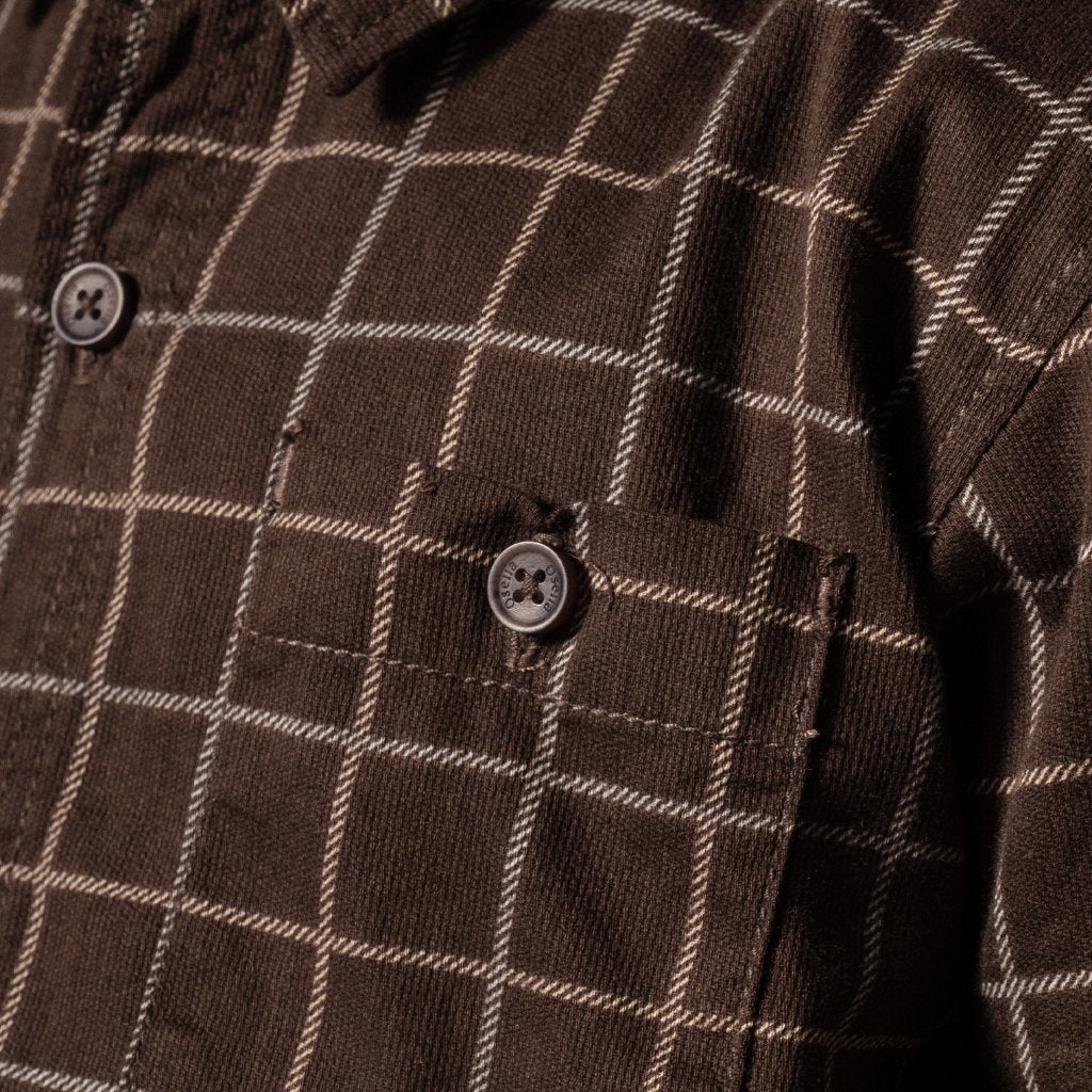 Osella Kids Bernie Regular Short Shirt Checkered In Smoke Brown 2233660356 | Kemeja Lengan Pendek Pria