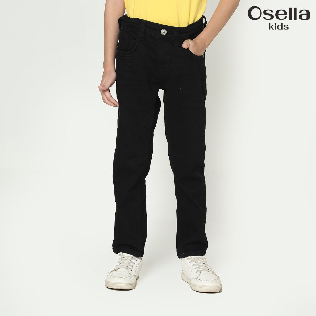 Osella Henry Denim Long Pants in Black Denim 128O500643 | Celana Denim Panjang Anak Laki Laki