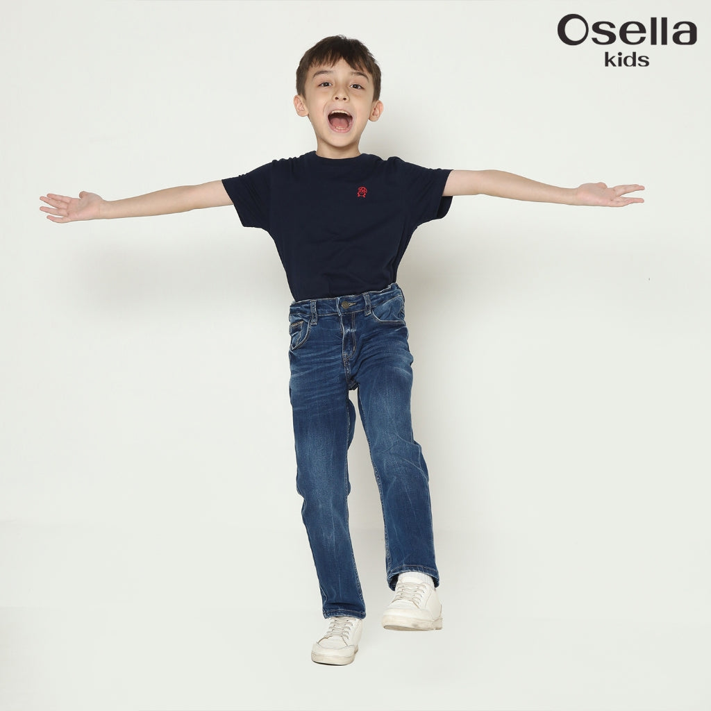 Osella Kids Elliot Denim Long Pants in Medium Washed 128O5004A2 | Celana Denim Panjang Anak Laki Laki