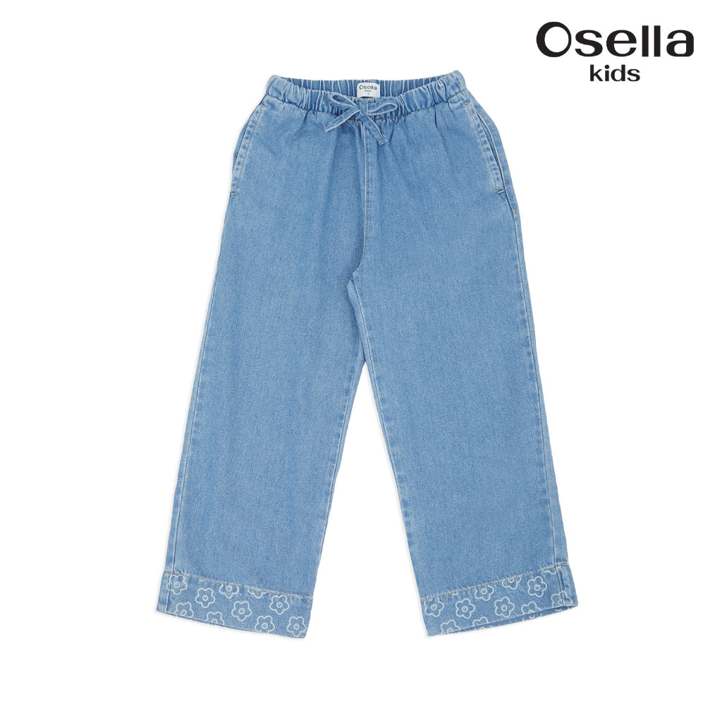 Osella Daisy Wide Leg Denim 238O5003 | Celana Denim Panjang Anak Perempuan