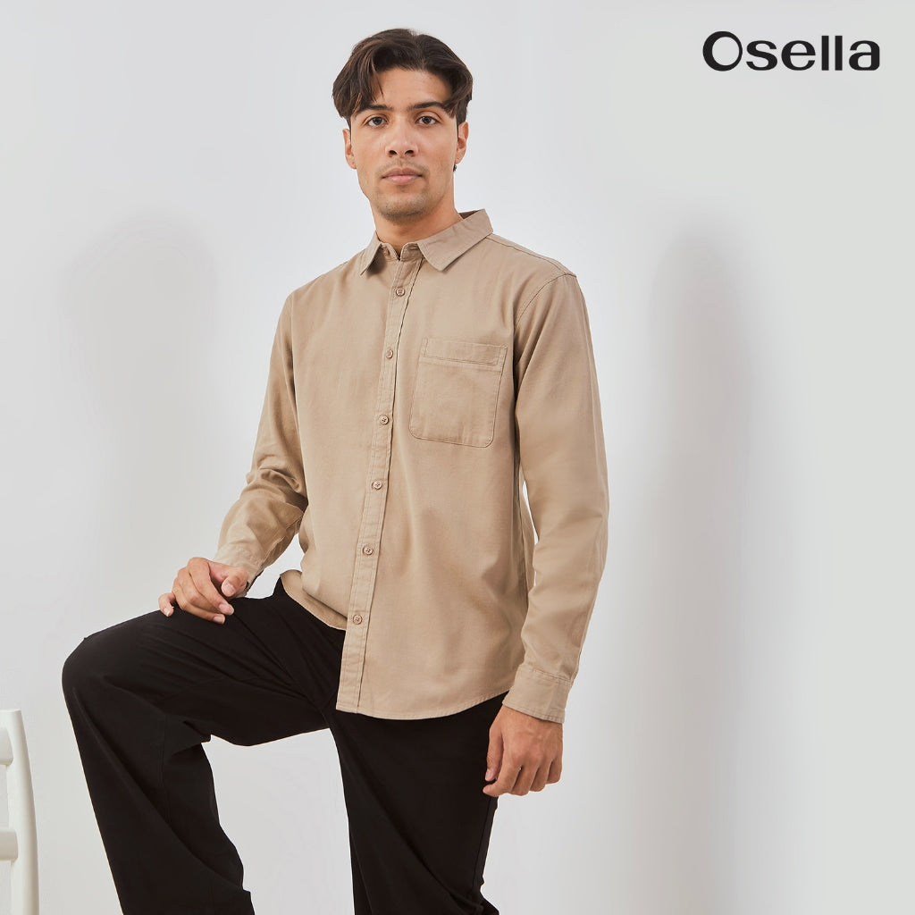 Osella Devon Long Sleeve Shirt With Flannel 203U6602 | Kemeja Flanel Lengan Panjang Pria