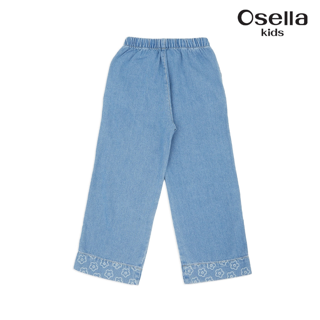 Osella Daisy Wide Leg Denim 238O5003 | Celana Denim Panjang Anak Perempuan