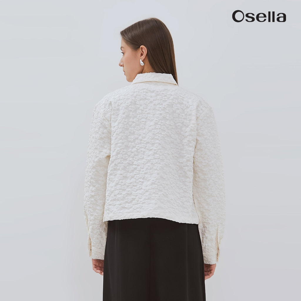 Osella Zania Dress Set With Jacquard Outer 11576603 | Setelan Dress Outer Lengan Panjang Wanita