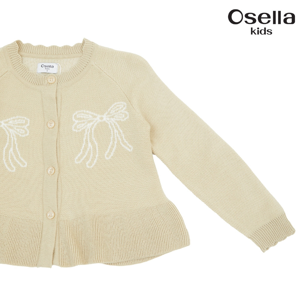 Osella Bow Knit Cardigan 1361500238 | Cardigan Rajut Anak Perempuan
