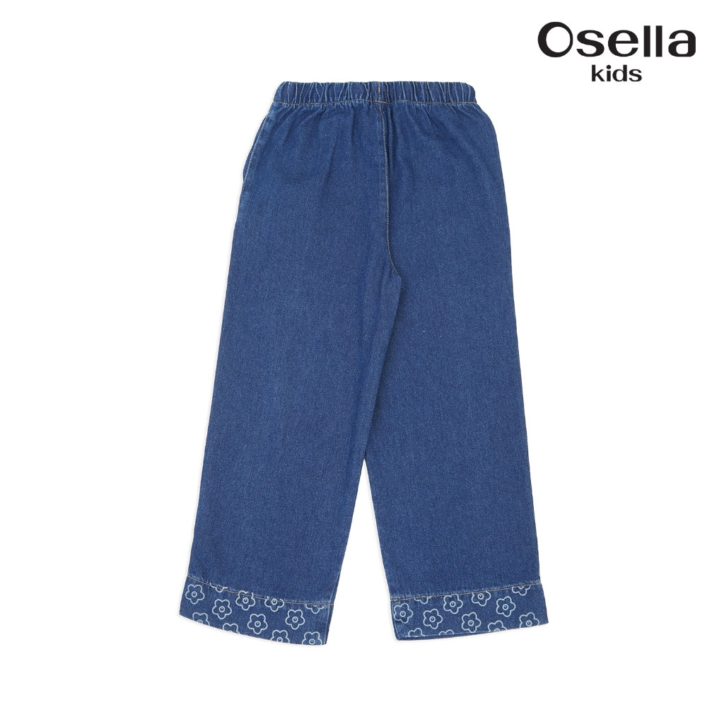 Osella Daisy Wide Leg Denim 238O5003 | Celana Denim Panjang Anak Perempuan