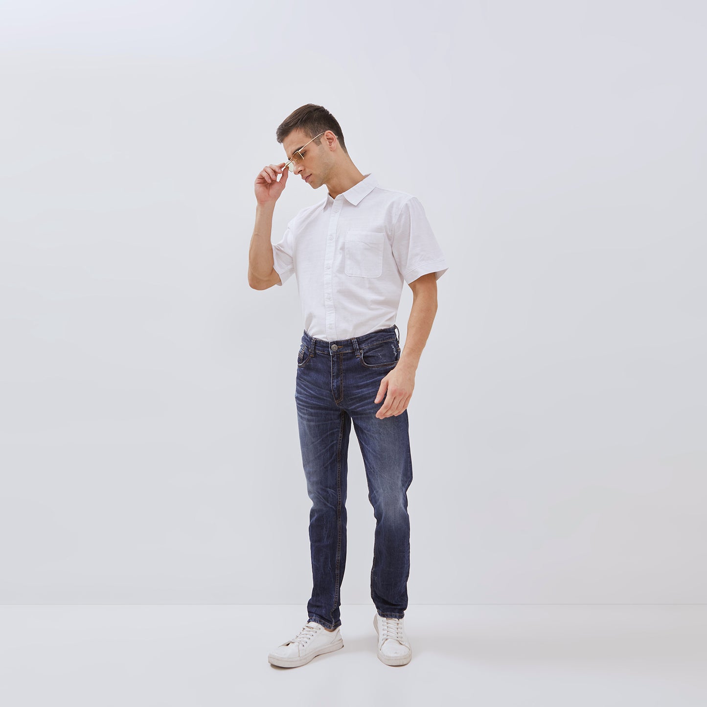 Osella Carson Slim Fit Jeans In Dark Denim Wash 208O4006A3