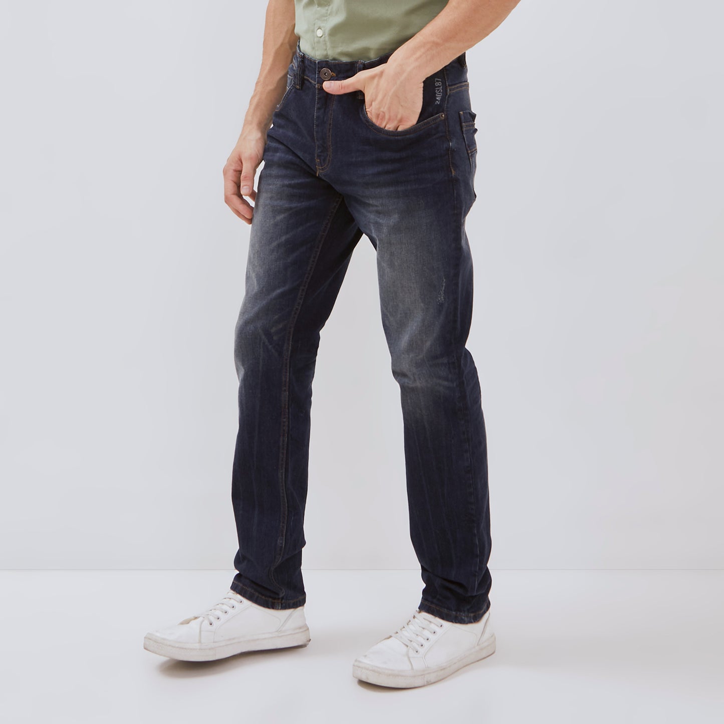 Osella Jordy Slim Fit Denim Jeans In Dark Blue Wash 208O4010A3