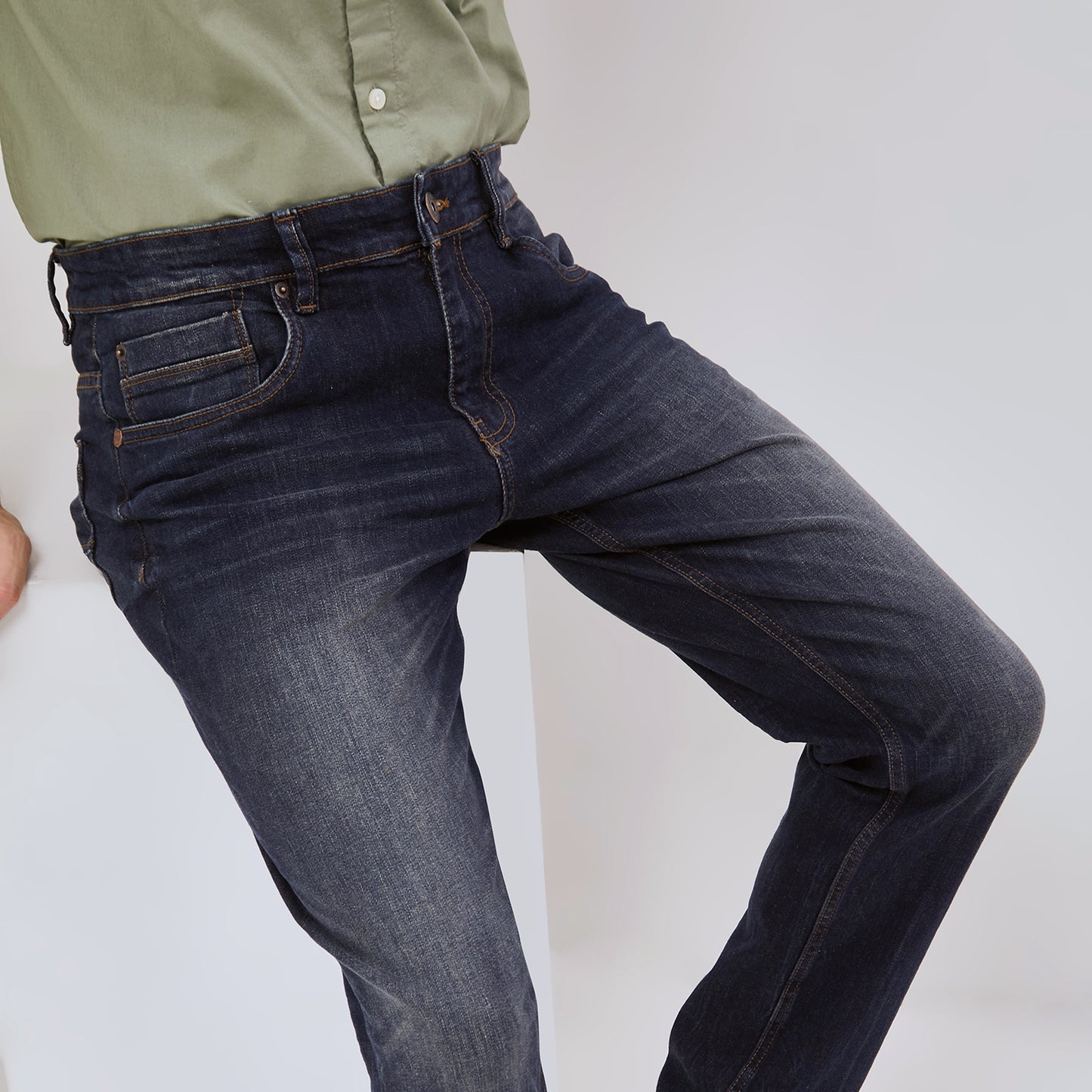 Osella Jordy Slim Fit Denim Jeans In Dark Blue Wash 208O4010A3