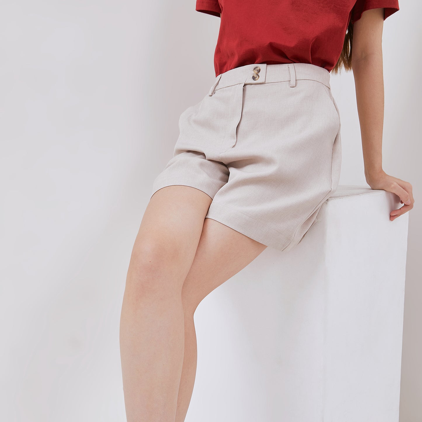 Osella Leighton High-Waist Elastic Shorts
