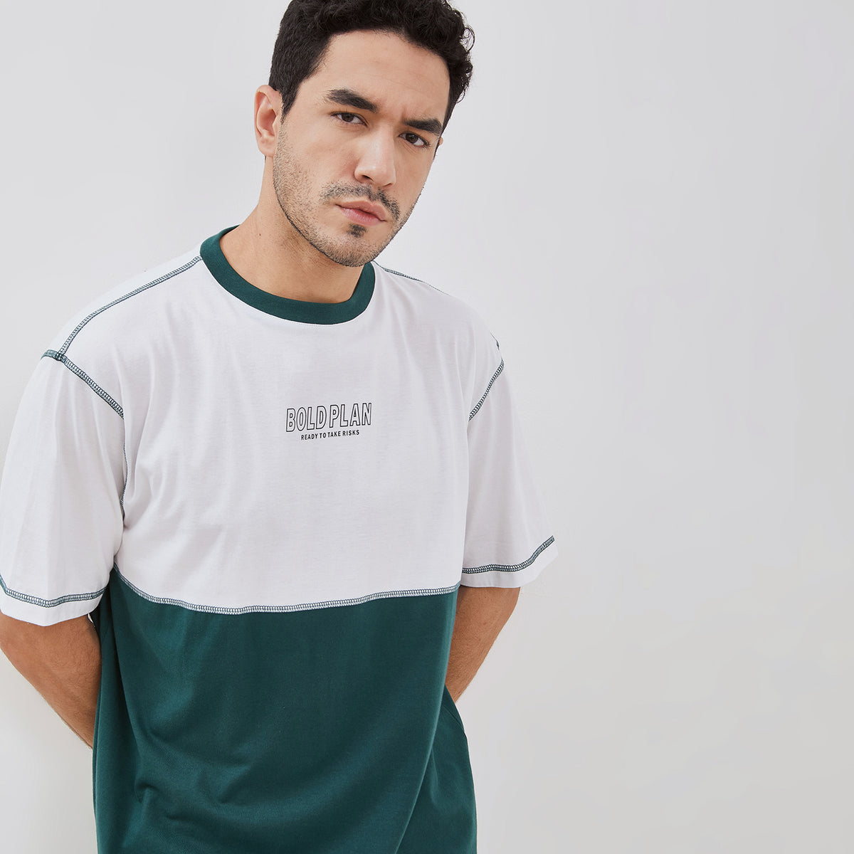Osella Cut And Sewn Dual Color T-shirt