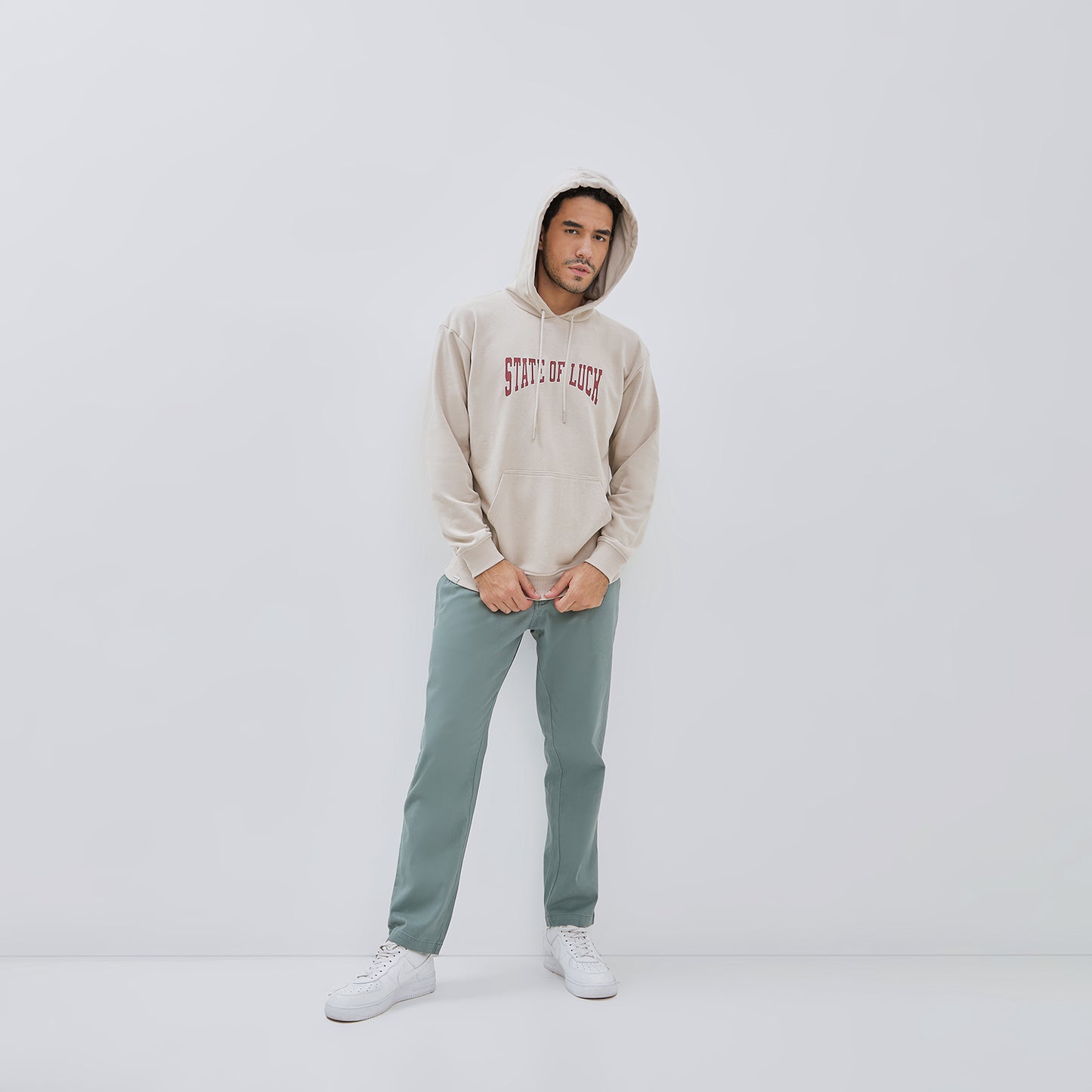 Osella Hoodie With Print In Beige 2011400688