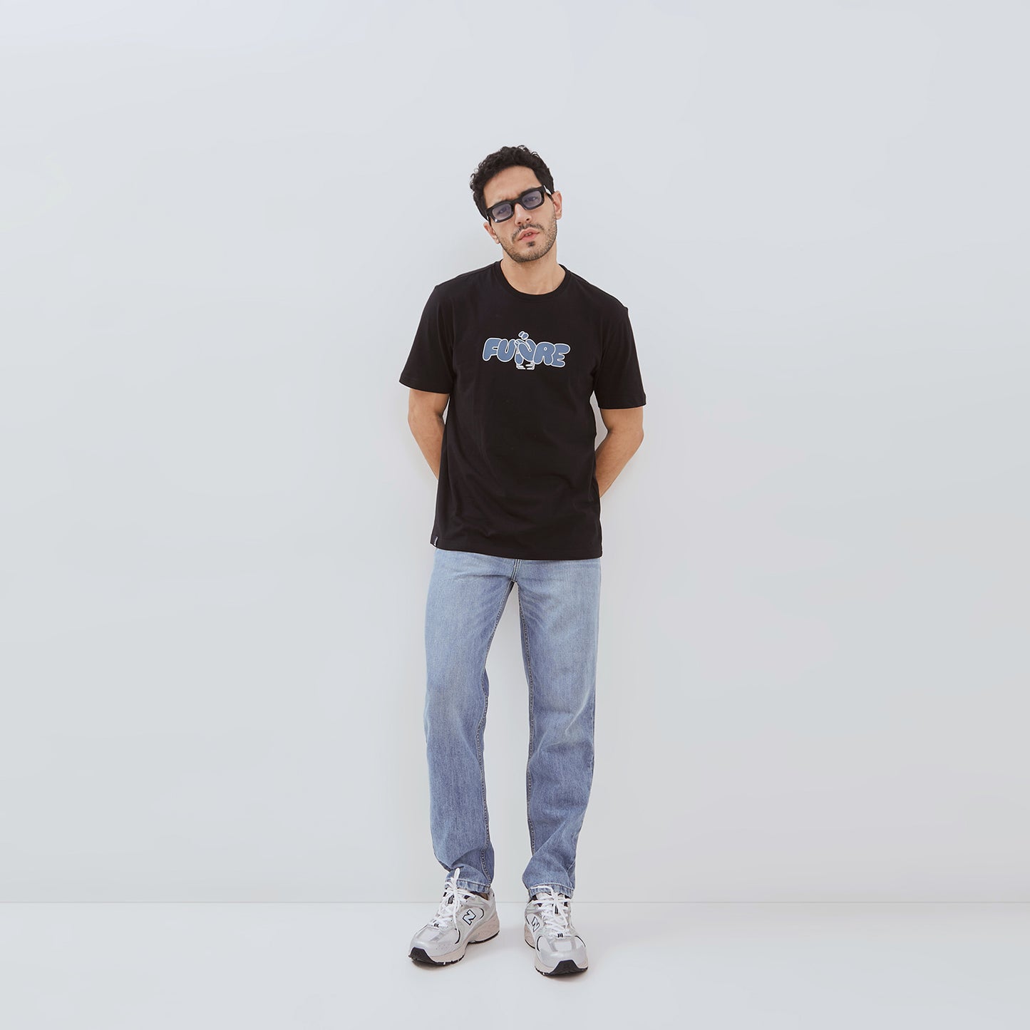 Osella Regular Fit Printed T-Shirt In Black