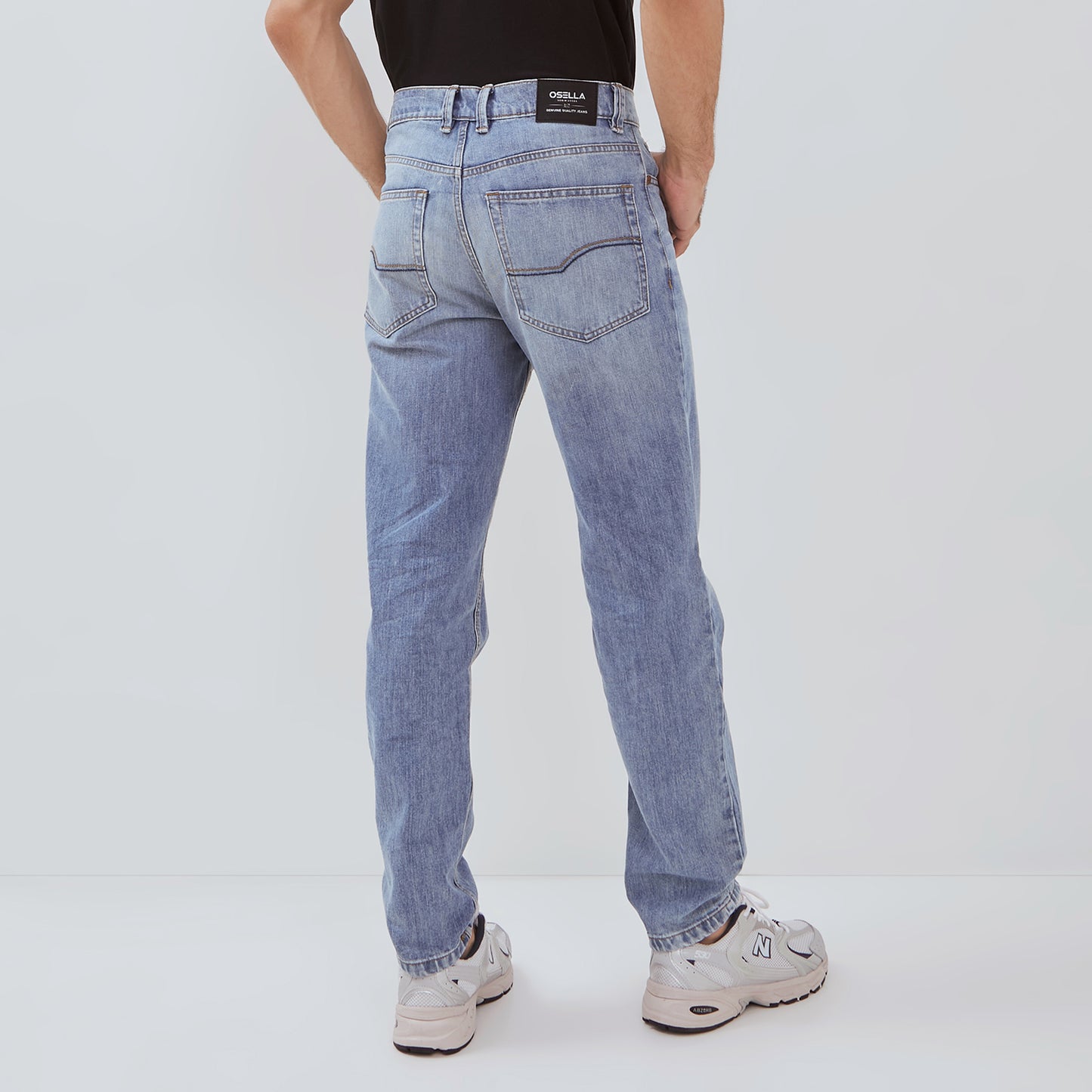 Osella Eunwoo Straight Jeans In Light Blue Denim Wash