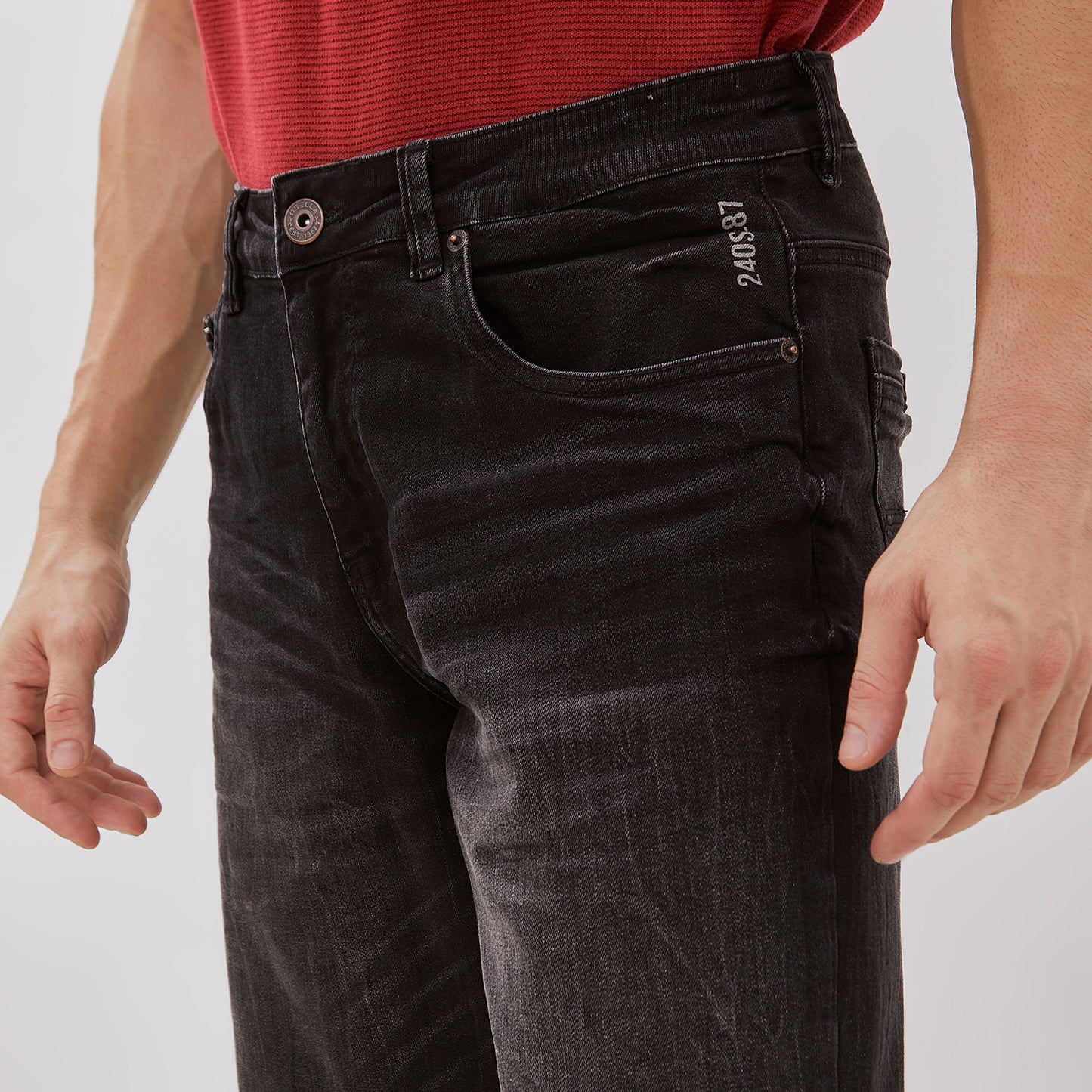 Osella Peter Shorts Jeans In Dark Grey Wash 2086400143