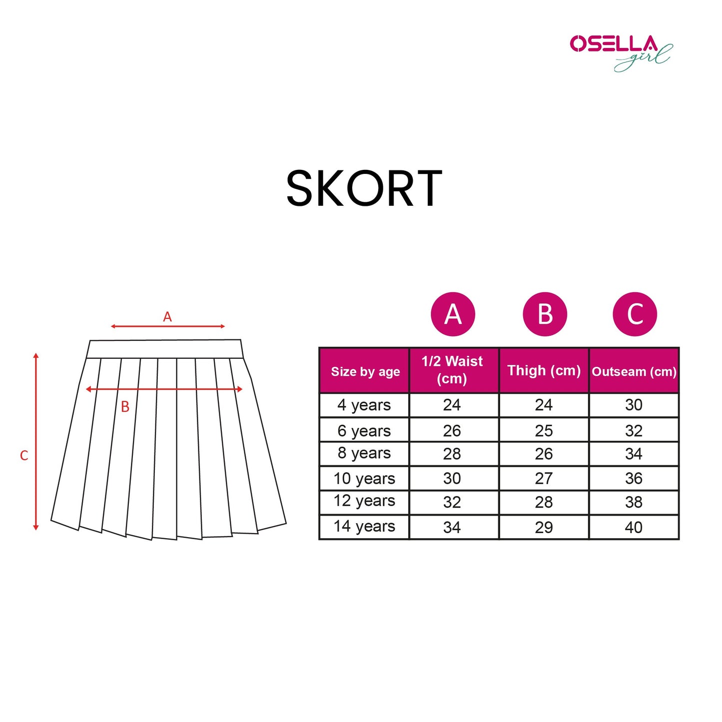 Osella Kids Elena Pleated Skort