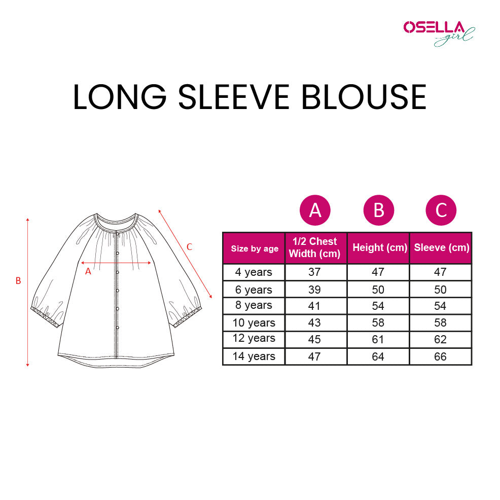 Osella Kids Textured Long Sleeve Blouse In White