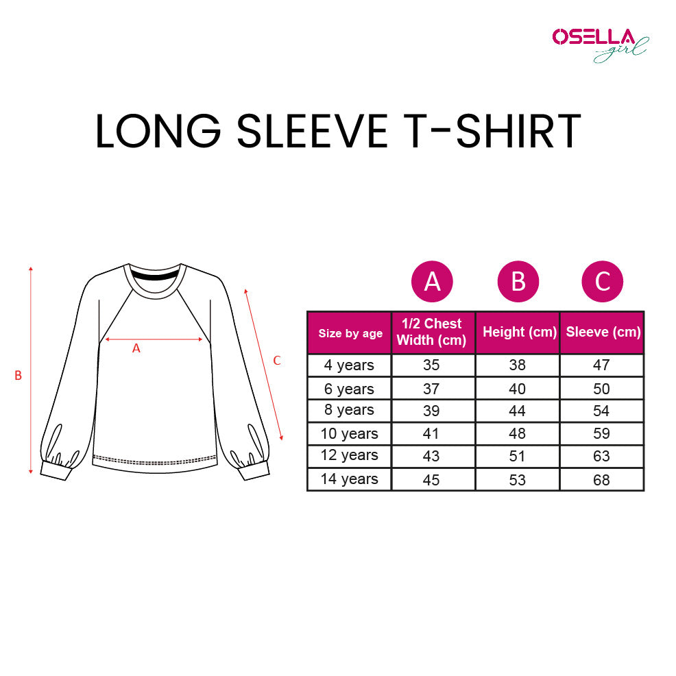Osella Kids Long Sleeve Raglan T-Shirt In Pink And White
