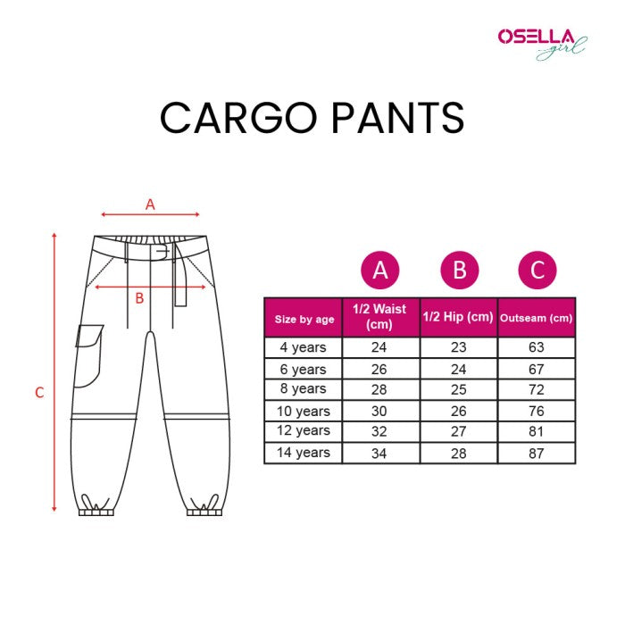 Osella Kana Long Cargo Pants With Half Elastic Band On The Leg Opening 23815002