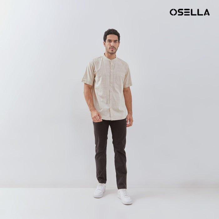 [NEW] Osella Solid Shanghai Collared Short Sleeve Shirt 2032520 | Kemeja Pria Lengan Pendek