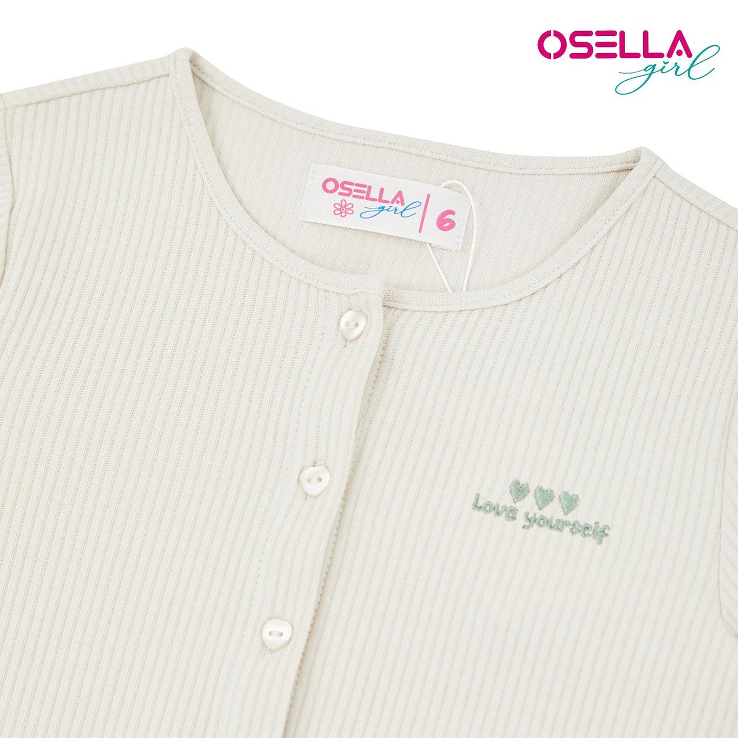 Osella Half Button Polo Shirt With Rib Fabric In Green 2371500698 | Atasan Basic Polo Anak