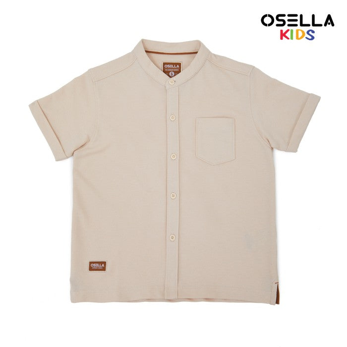 [NEW] OSELLA MASON SHORT SLEEVE SHANGHAI COLLAR KNIT SHIRT  22325207 | Kemeja Anak Laki-laki Lengan Pendek