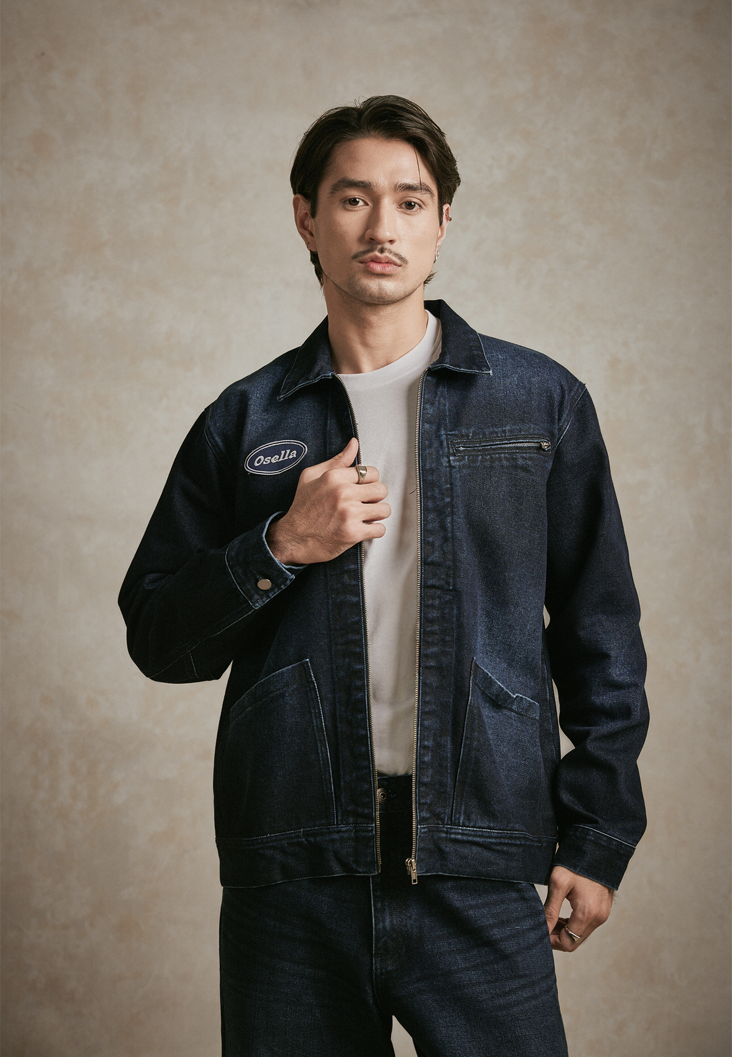 Osella Trackline Zip Denim Jacket