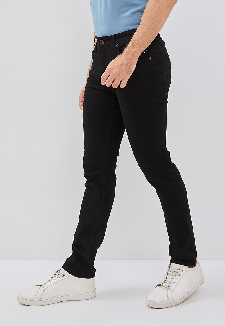 Osella Onyx Slim Fit Jeans In Raw Black
