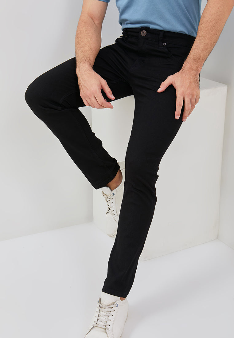 Osella Onyx Slim Fit Jeans In Raw Black