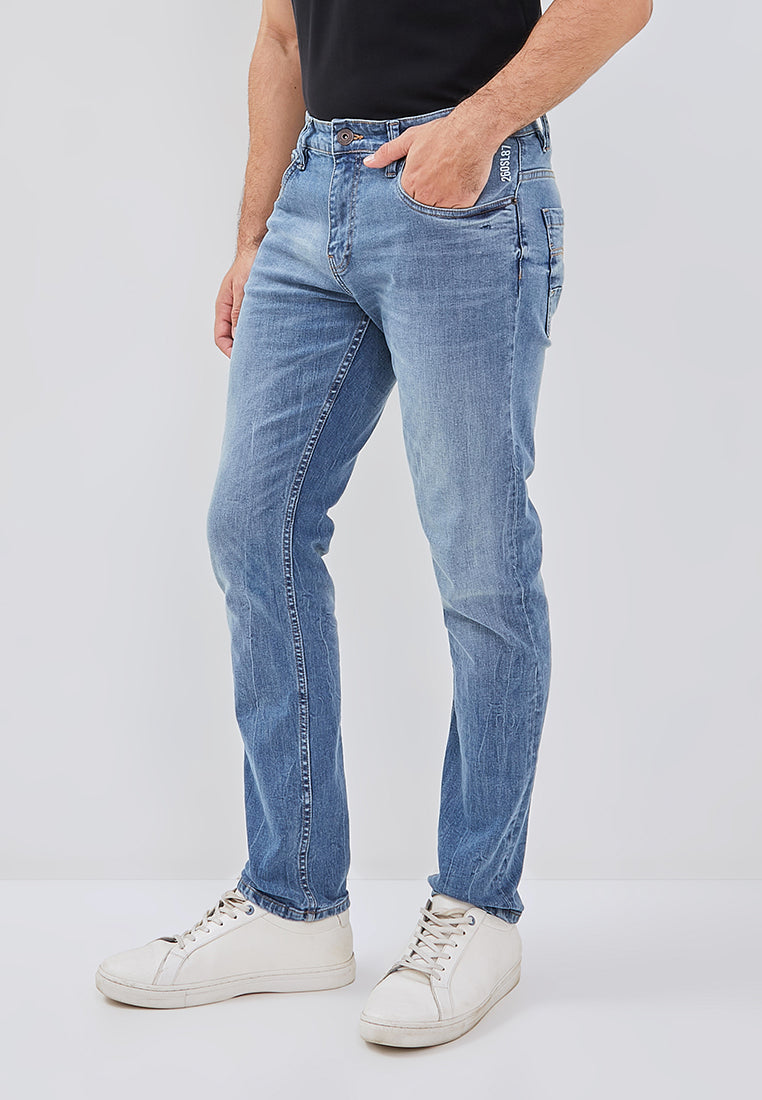 Osella Jaxon Slim Fit Jeans In Dark Wash Denim