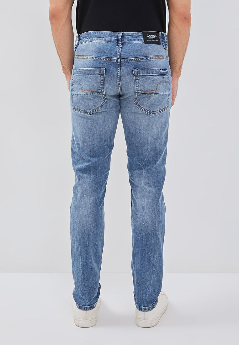 Osella Jaxon Slim Fit Jeans In Dark Wash Denim