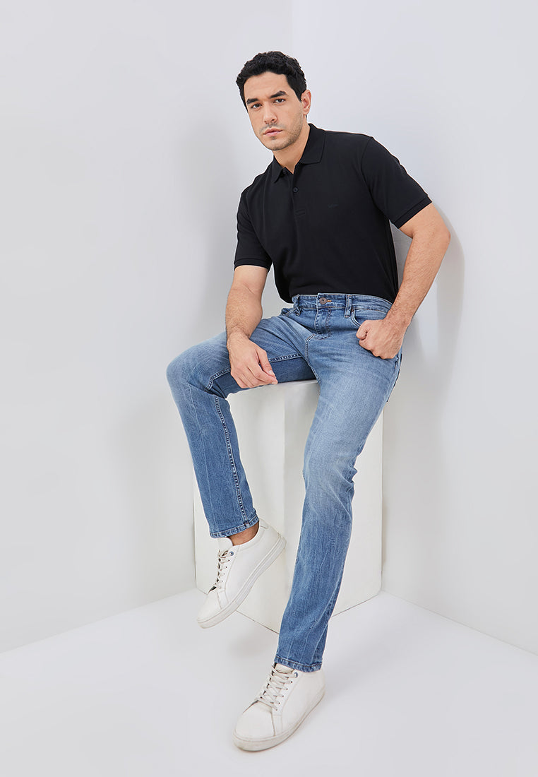 Osella Jaxon Slim Fit Jeans In Dark Wash Denim
