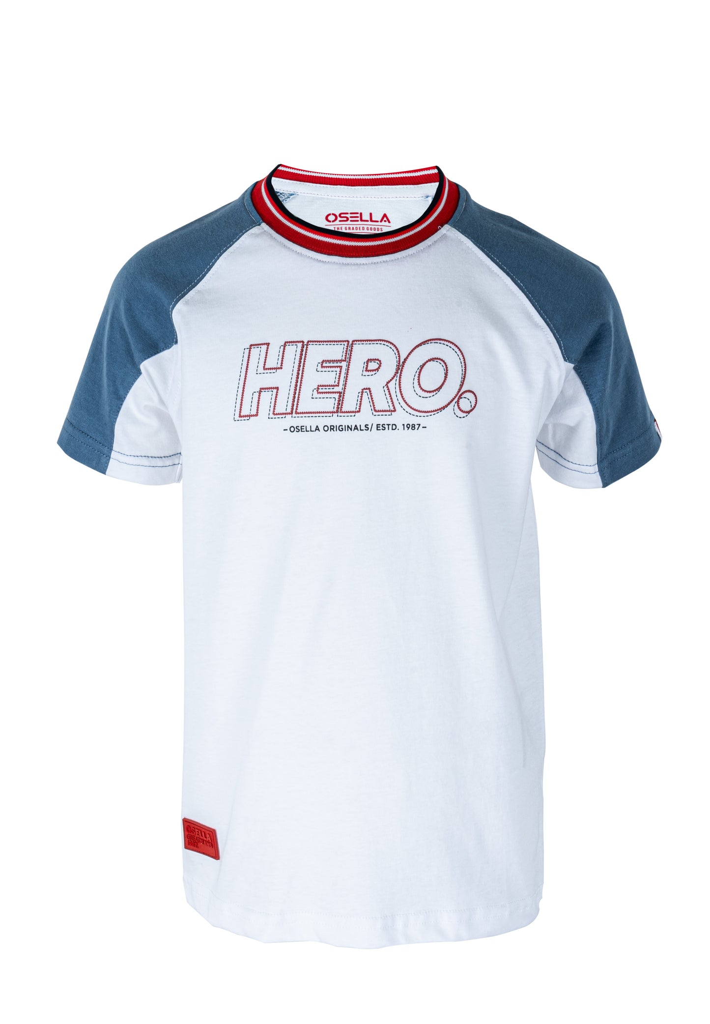 Osella Kids Hero Independence Regular T-Shirt Print In White And Contrast Color Sleeves