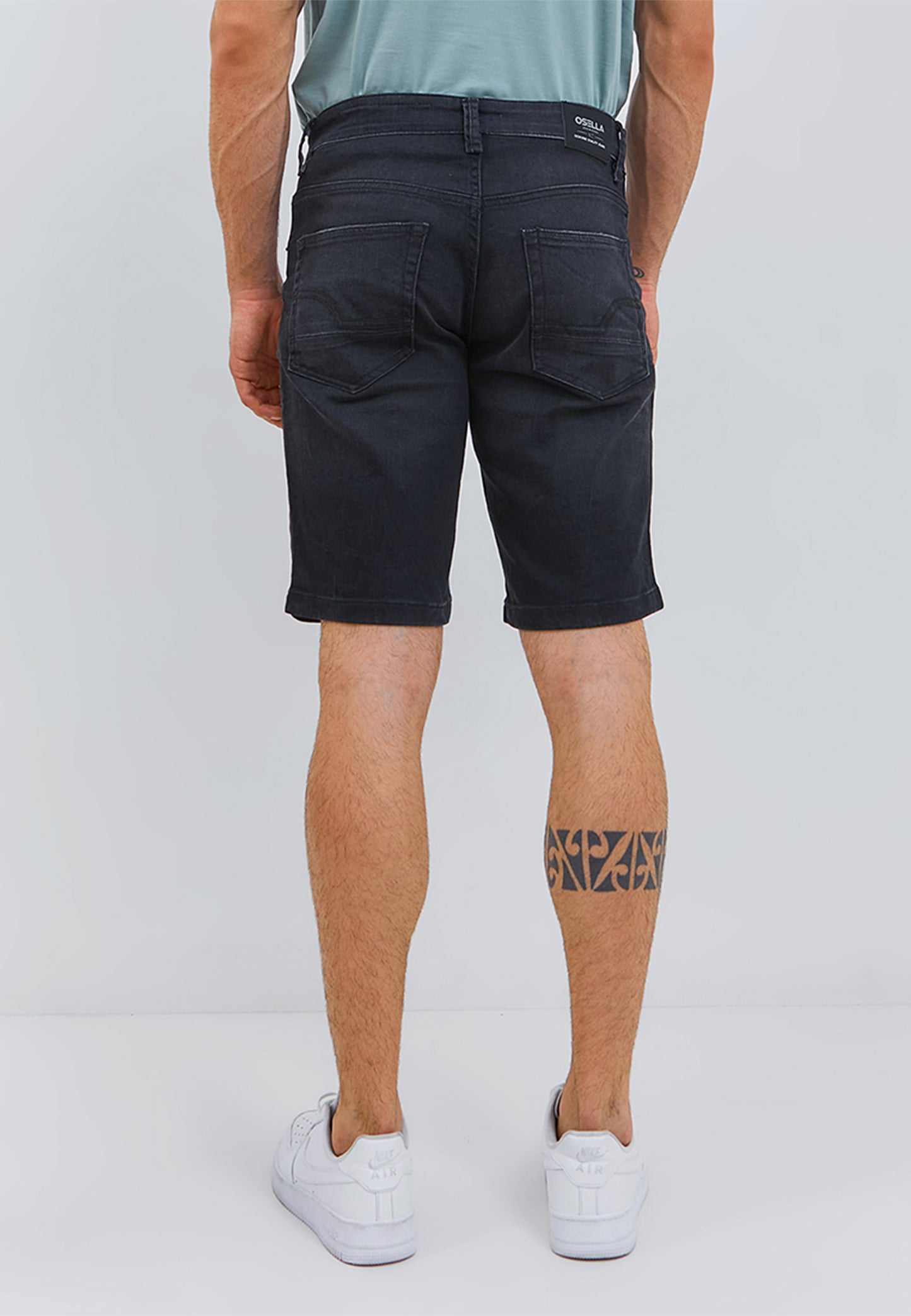 Osella Men Peter Shorts Jeans In Dark Grey Wash