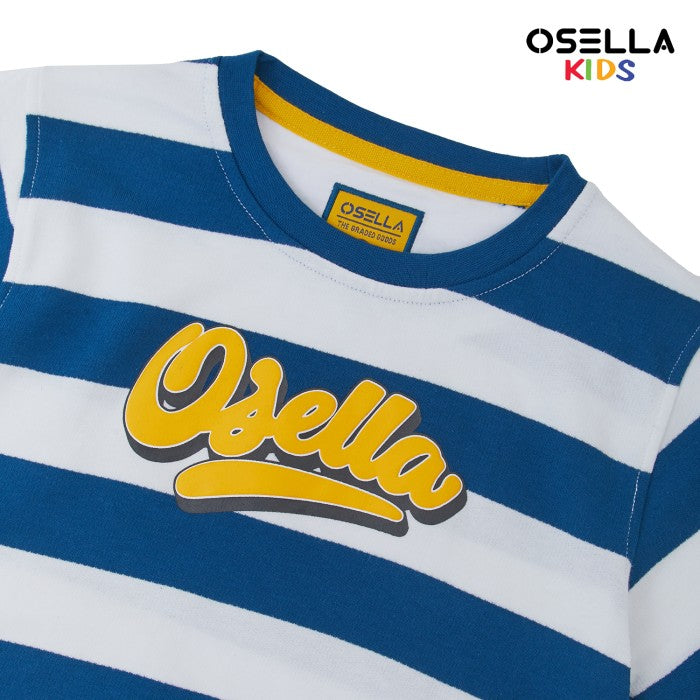 [NEW] OSELLA REGULAR STRIPE SWEATSHIRT IN MYKONOS BLUE AND WHITE 2210500165 | Sweater Anak Laki Laki Lengan Panjang