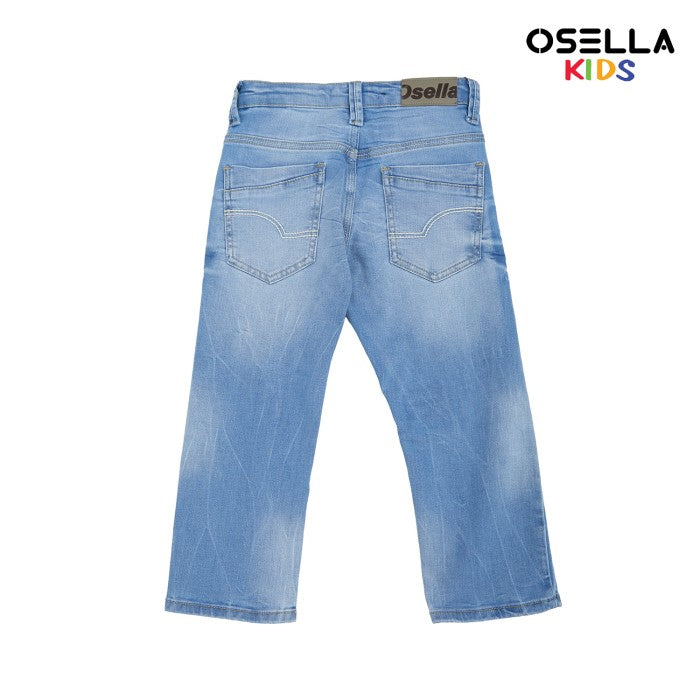 [NEW] OSELLA MILES DENIM LONG PANTS IN LIGHT WASHED WITH DESTROY DETAILING  228O5004A1 | Celana Jeans Panjang Anak Laki Laki