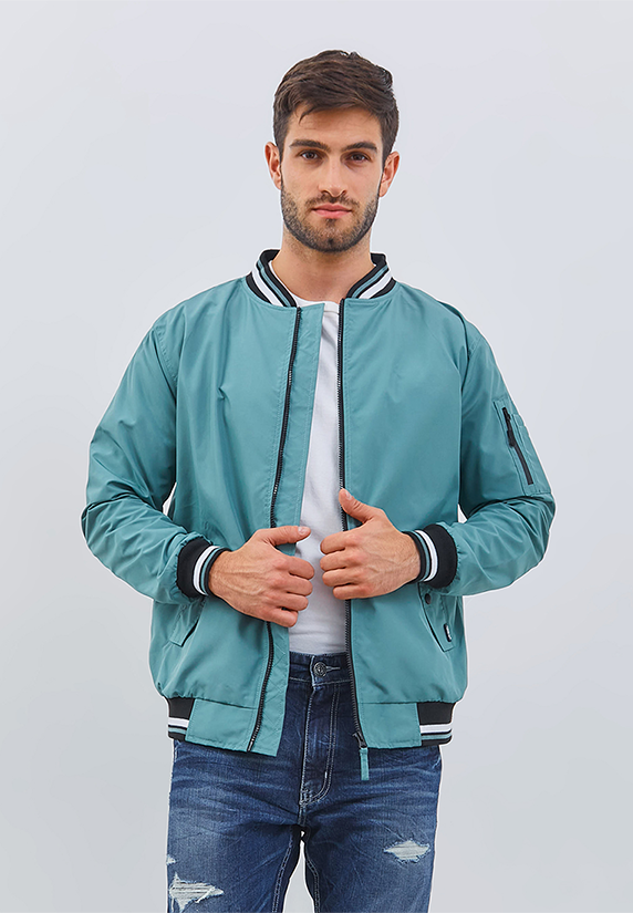 Osella Men Bomber Jacket In Wasabi Green